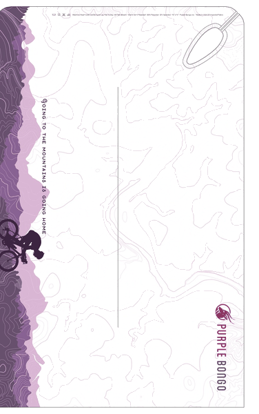 Purple road topographic design with road cyclist silhouette